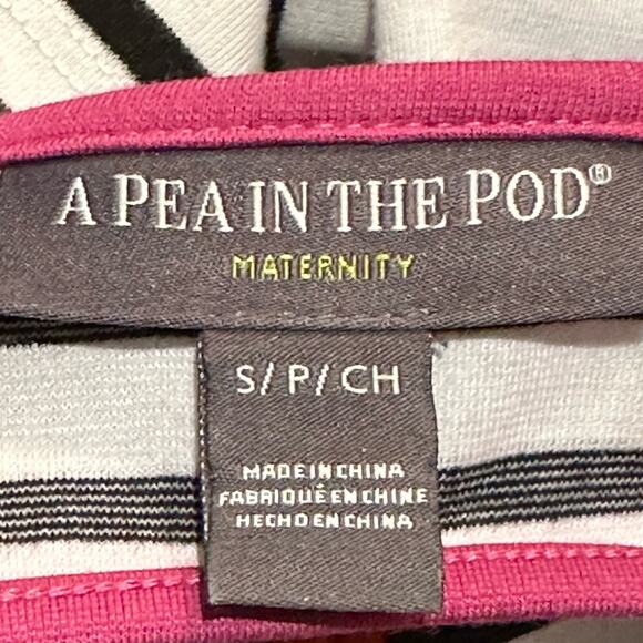 A Pea in the Pod Women’s Small Maternity Striped Short Sleeve T Shirt Dress - Picture 5 of 6